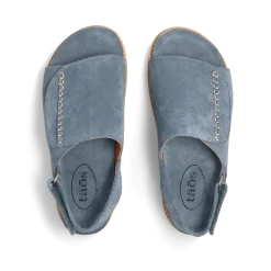 Taos Footwear Cork Support Sandals*Abstract Blue Suede