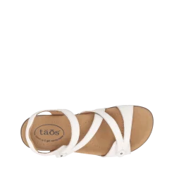 Taos Footwear Soft Support Sandals*Big Time White