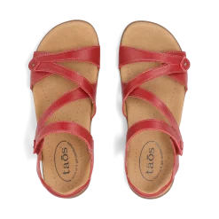 Taos Footwear Soft Support Sandals*Big Time Red