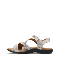 Taos Footwear Soft Support Sandals*Big Time Grey Snake