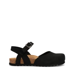 Taos Footwear Casuals|Cork Support Sandals*Culture Black Suede