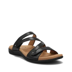 Taos Footwear Soft Support Sandals*Double U Black