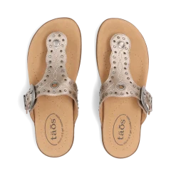 Taos Footwear Soft Support Sandals*Flash Champagne