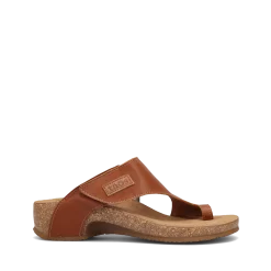Taos Footwear Cork Support Sandals|Wedge Sandals*Loop Brandy