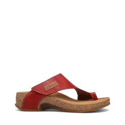 Taos Footwear Cork Support Sandals|Wedge Sandals*Loop Red