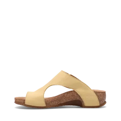 Taos Footwear Cork Support Sandals|Wedge Sandals*Loop Lemon Sorbet