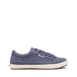 Taos Footwear Canvas|Walking*Moc Star 2 Indigo Distressed