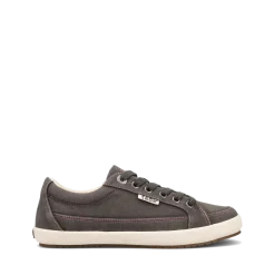 Taos Footwear Canvas|Walking*Moc Star 2 Graphite Distressed