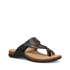 Taos Footwear Cork Support Sandals*Perfect Black