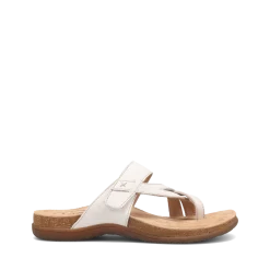 Taos Footwear Cork Support Sandals*Perfect White
