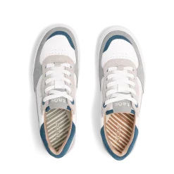 Taos Footwear White|Leather*Pop Soul Grey/Petrol Blue Multi