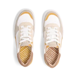 Taos Footwear White|Leather*Pop Soul Sand/Mustard Multi