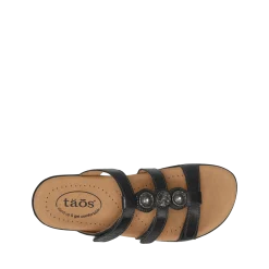 Taos Footwear Soft Support Sandals*Prize 4 Black