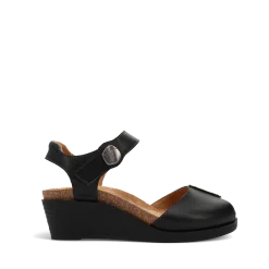 Taos Footwear Cork Support Sandals|Wedge Sandals*Promise Black