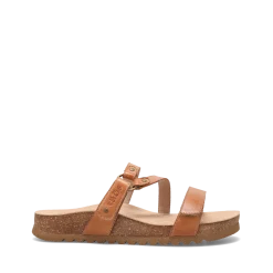 Taos Footwear Cork Support Sandals*Ringslide Caramel