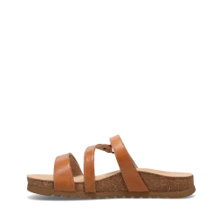 Taos Footwear Cork Support Sandals*Ringslide Caramel