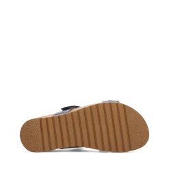 Taos Footwear Cork Support Sandals*Ringslide Dark Blue