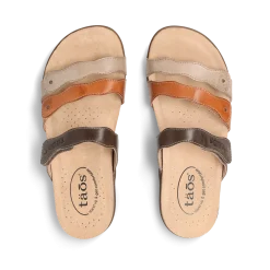 Taos Footwear Cork Support Sandals*Scribble Brown Multi