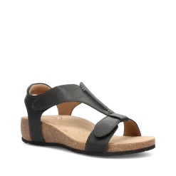 Taos Footwear Cork Support Sandals|Wedge Sandals*Showtime Black