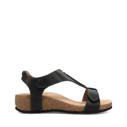 Taos Footwear Cork Support Sandals|Wedge Sandals*Showtime Black