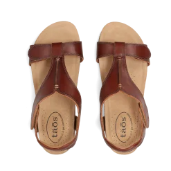 Taos Footwear Cork Support Sandals|Wedge Sandals*Showtime Cognac