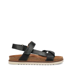 Taos Footwear Cork Support Sandals*Sideways Black