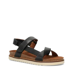 Taos Footwear Cork Support Sandals*Sideways Black