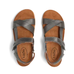 Taos Footwear Cork Support Sandals*Sideways Steel