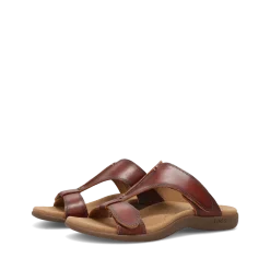 Taos Footwear Soft Support Sandals*Slide Show Cognac