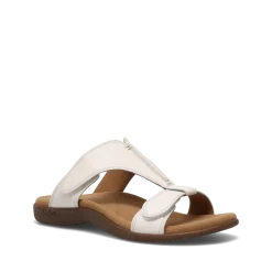 Taos Footwear Soft Support Sandals*Slide Show White
