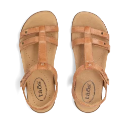 Taos Footwear Soft Support Sandals*Trophy 2 Honey