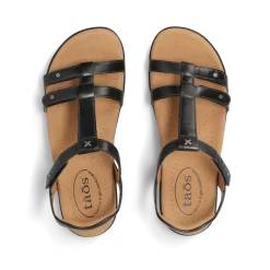 Taos Footwear Soft Support Sandals*Trophy 2 Black