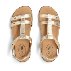 Taos Footwear Soft Support Sandals*Trophy 2 Gold
