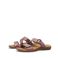 Taos Footwear Soft Support Sandals*Westside Violet Metallic