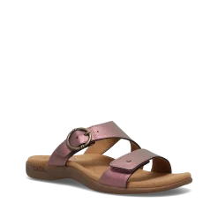 Taos Footwear Soft Support Sandals*Westside Violet Metallic