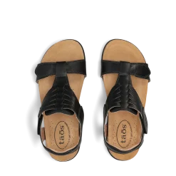 Taos Footwear Cork Support Sandals*Wonderful Black