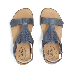 Taos Footwear Cork Support Sandals*Wonderful Dark Blue