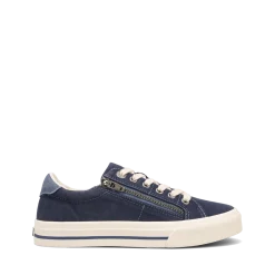 Taos Footwear Canvas|White*Z Soul Navy/Indigo Distressed