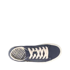 Taos Footwear Canvas|White*Z Soul Navy/Indigo Distressed
